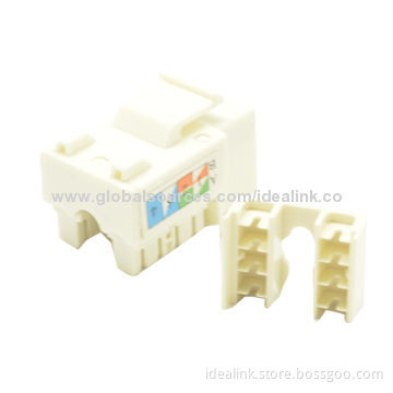 Cat5e/Cat6 UTP Keystone Jacks, Phosphor Bronze, Suitable for T568A/T568B Wiring